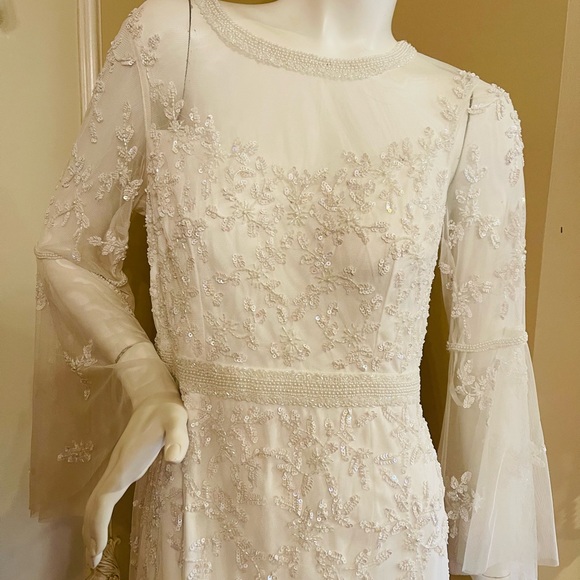 Adrianna Papell Women's Beaded Sheath Dress Size 12 - Picture 5 of 16